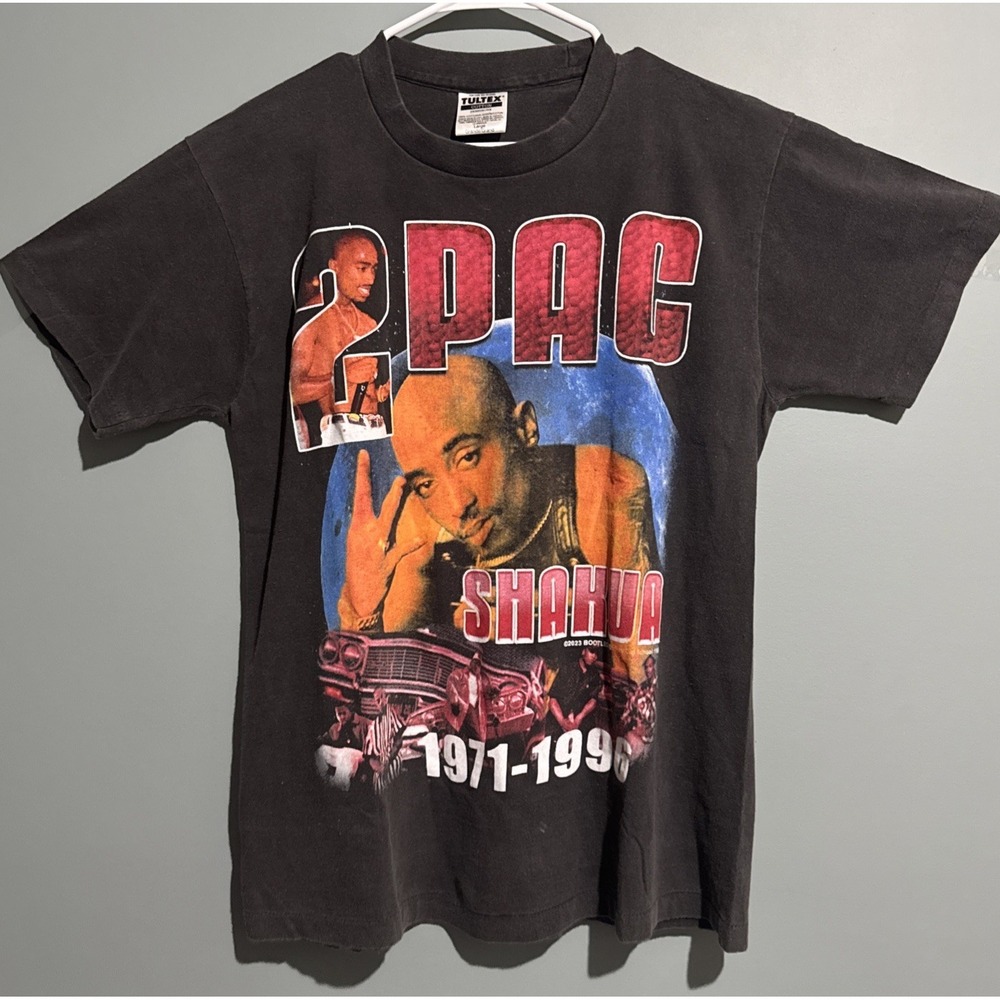 2pac shirt L Modern Vintage Single Stitch REPRINT BOOTLEG RAP BOOT Life Goes On